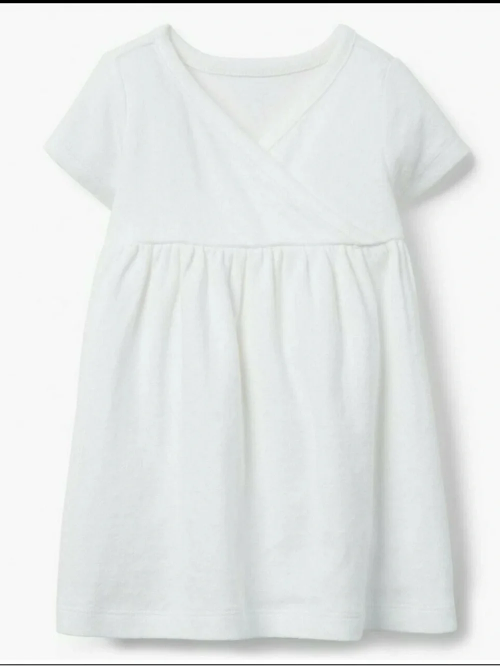NWT Gymboree baby girls soft 100% cotton white dress w/diaper cover 6-12 months